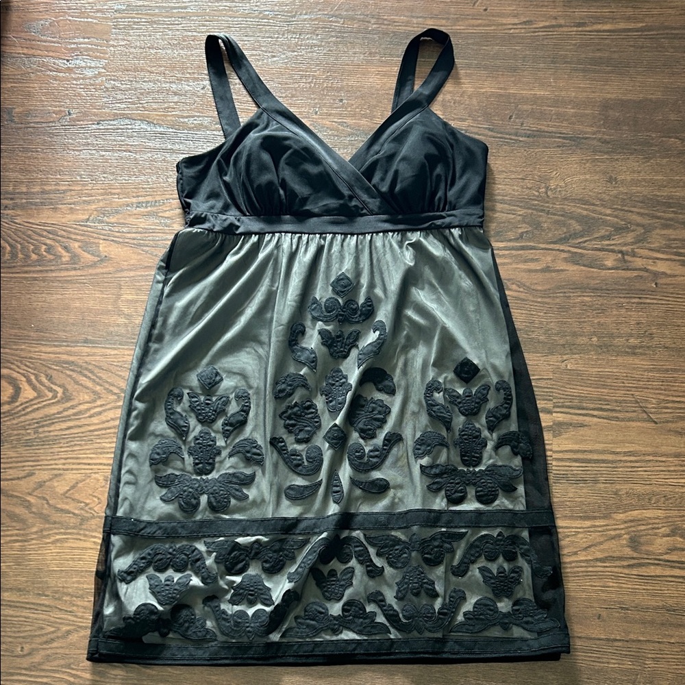 INC International Concepts Black and Gray Chemise